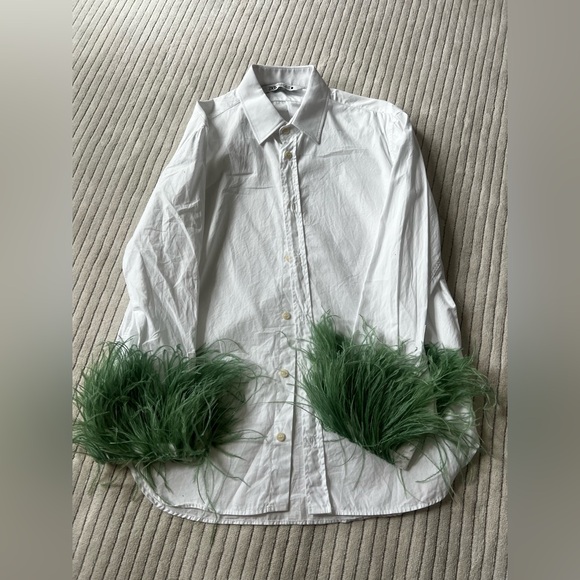 Zara Feather Button Down - Picture 1 of 4